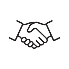 Two hands shaking in agreement, symbolizing partnership, deal, or handshake, isolated on