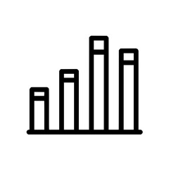 Business graph chart growth diagram icon vector illustration for data analysis and presentation design needs