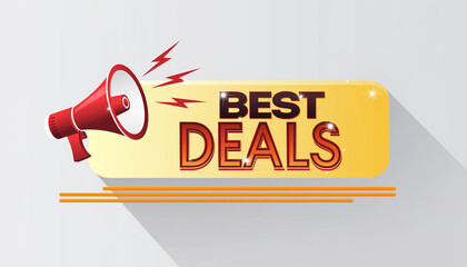 Megaphone Announcing Special Offers and Huge Savings Perfect for Promotions