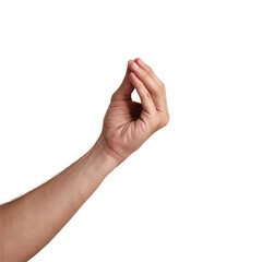 Cone-Shaped Finger Gesture on Transparent Background