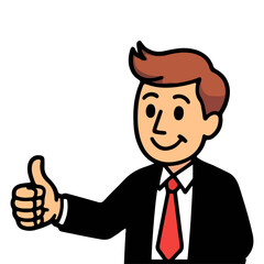 Business man cartoon characters hand drawing vector illustration, businessman, business, cartoon, suit, office, manager, vector.