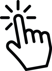 Hand Cursor Clicking Symbol Finger Pointing