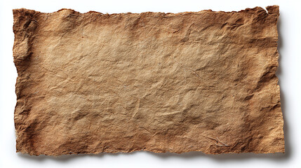 An aged piece of parchment paper with a worn, textured appearance and weathered edges