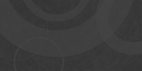 Black abstract background with black circle rings in faded distressed vintage grunge texture design. old geometric pattern paper in modern art design . Simple and elegant abstract design.