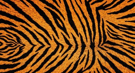 Fototapeta premium Close-Up View of Vibrant Tiger Stripes Pattern on Fur for Textures and Nature Themes