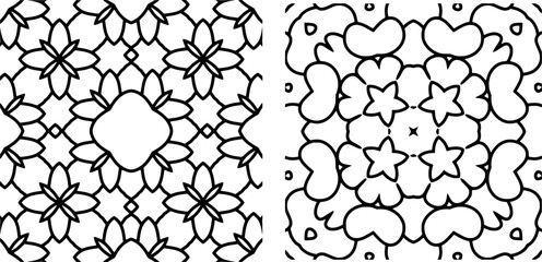 intricate and simple curvy lines mandala pattern design element