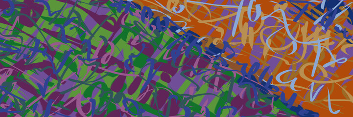 Abstract image for printing. Picture for modern interiors. The picture is painted by hand on a tablet. © neurostructure