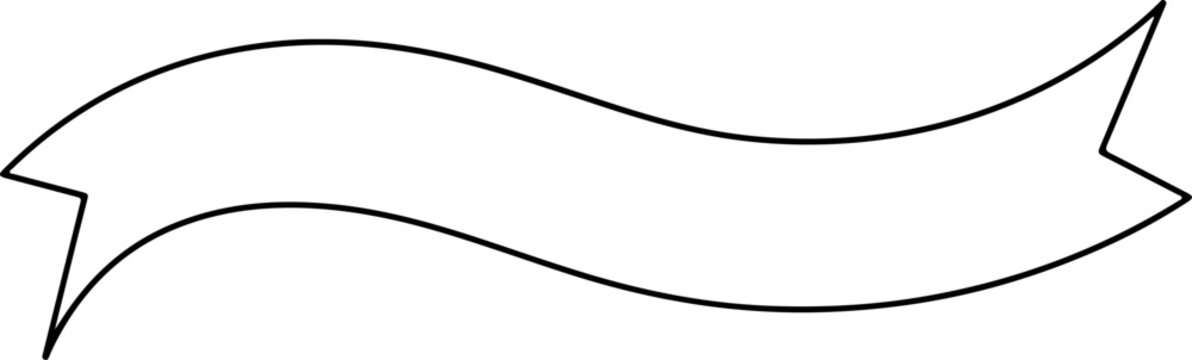 Elegant Curved Banner Illustration for Titles, Headlines, and Decorative Design Elements