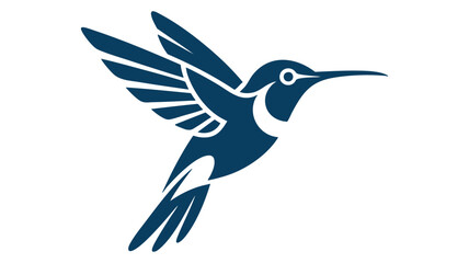 Obraz premium Blue hummingbird bird logo icon