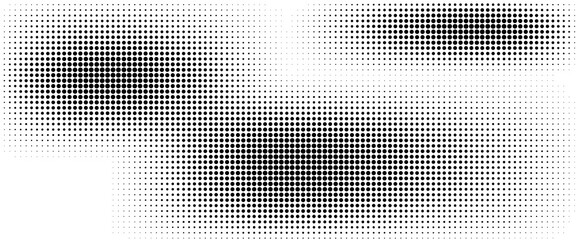 Dotted halftone gradient texture. Fading polka dot background. Repeated dots gradation pattern background. Black vanishing comic pop art overlay backdrop.