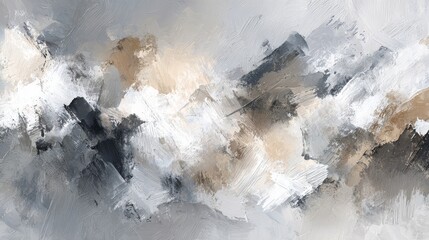 White snow covered mountain peaks under a cold blue winter sky landscape view