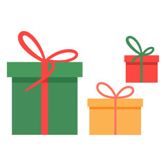 colorful gift box cartoon vector set