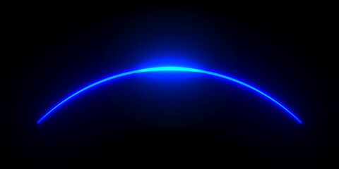 Moving blue light streak ray. 3D illustration