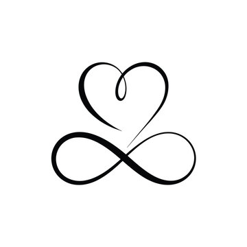 Elegant heart and infinity symbol combination for love and eternity