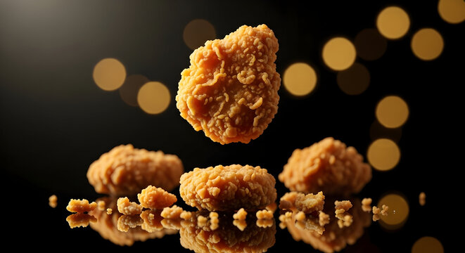 Indulge in the crispy, golden perfection of our delectable chicken nuggets, a timeless favorite that brings joy to every bite, satisfying your cravings.