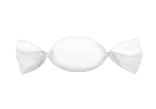 Candy twist mockup. Vector illustration isolated on white background. Ready and simple to use for your design. The mock-up will make the presentation look as realistic as possible. EPS10.