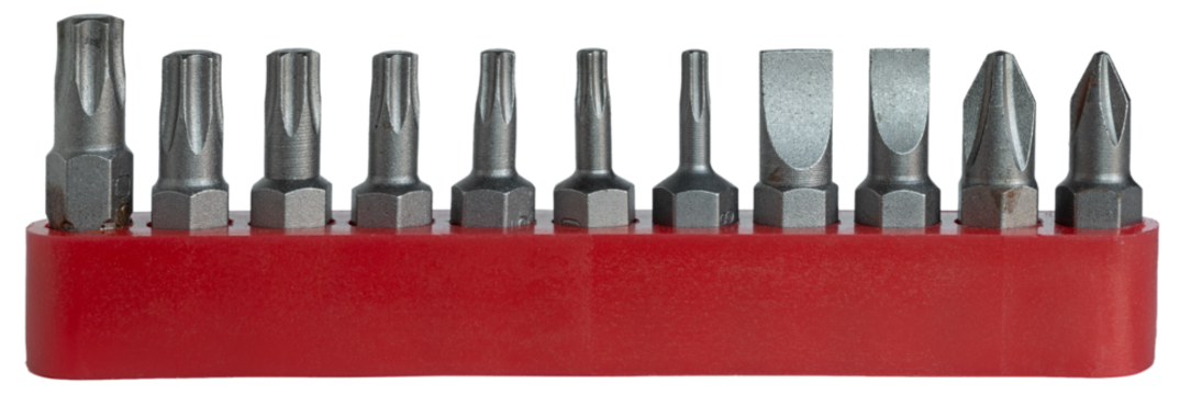 Line of screwdriver or ratchet bits