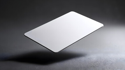 Floating Business Card: A pristine, blank business card levitates in mid-air, a minimalist representation of possibilities, networking, and modern professional elegance. 