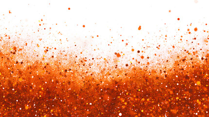 Orange Glittering Overlay on white background
