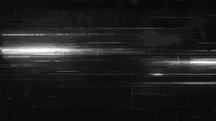 Abstract black and white glitch background with light effect and noise