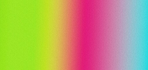 Blue pink yellow glowing gradient wave on dark grainy backdrop with soft texture abstract flow design background