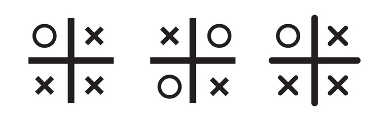 Tic Tac Toe Grid Classic Game Board.