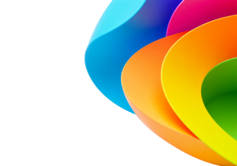 Vibrant abstract swirl of rainbow colors creates a dynamic and energetic composition, perfect for digital design and modern branding, showcasing a spectrum of hues in a fluid, flowing motion