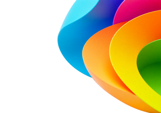 Vibrant abstract swirl of rainbow colors creates a dynamic and energetic composition, perfect for digital design and modern branding, showcasing a spectrum of hues in a fluid, flowing motion