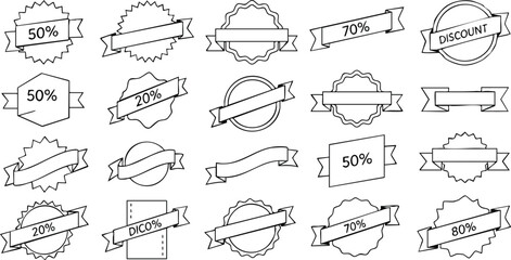 Assortment of Hand-Drawn Vintage Sale Label Designs