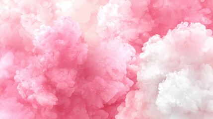 Fototapeta premium Soft Pink and White Cloud Background with Ethereal Texture for Dreamy and Romantic Visuals in Various Design Projects and Digital Applications