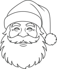 Obraz premium Santa claus christmas holiday winter beard hat festive december season
