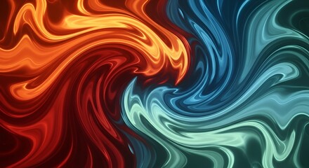 Dynamic abstract background showcasing the contrast of fire and ice textures