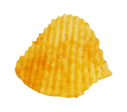 Single ridged potato chip - Powered by Adobe