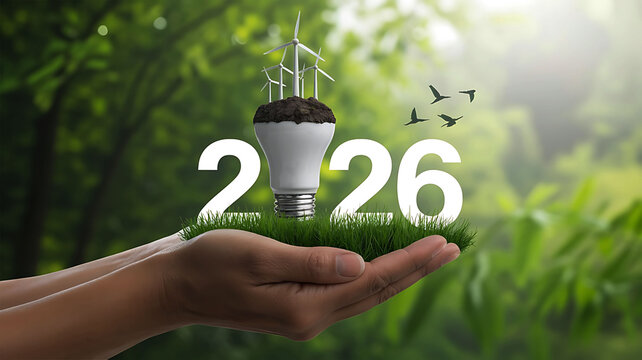 Sustainable Future Aims for 2026 A Hand Holding Green Energy Ideas