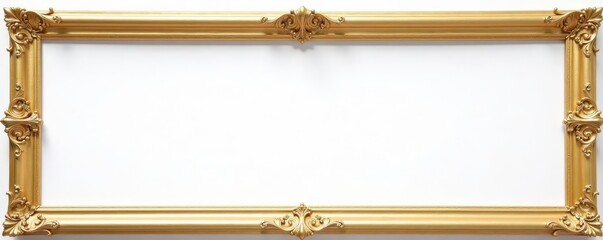 Clean, white background shows back of ornate photo frame , silver, metal, photography