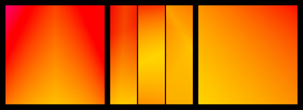 Abstract warm orange, red, and yellow-red gradients, smoothly creating a uniform background. A modern wallpaper design for attractive website headers and footers.