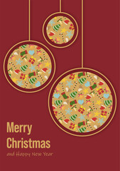 Christmas Card Set - Red & Gold