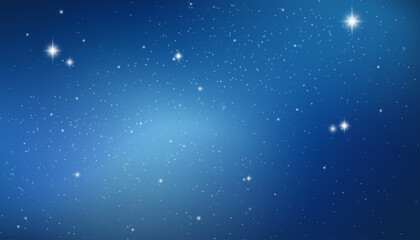 Starry night sky vector background with glowing Milky Way and cosmic light effects. Deep space wallpaper design for celestial posters, banners, holiday cards and universe themed decor