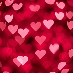 Romantic hearts bokeh lights background perfect for Valentine's Day, weddings, or expressing love and affection, ideal for heartfelt designs