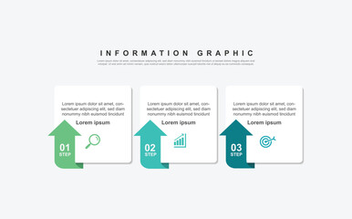 3 step infographic design. schedule concept with paper layout. can be used for workflow illustration