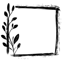 Floral Frame Hand Drawn Scribble