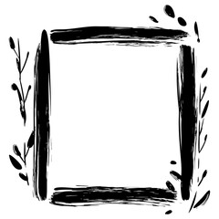 Floral Frame Hand Drawn Scribble