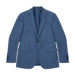 Blue Textured Blazer With Two Buttons And A Soft Shadow Isolated On A White Background With A Transparent Background