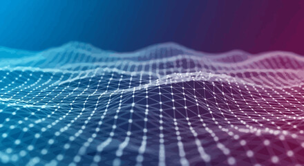 Abstract Digital Network A Blue and Purple Visualization of Data Connectivity and Innovation