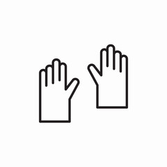 Obraz premium cleaning gloves icon sign vector