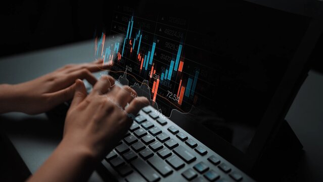 Candlestick chart visualizing financial market trends, investment patterns, price fluctuations, and trading strategy in capital and digital asset markets Marrow