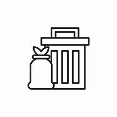 garbage bin icon sign vector