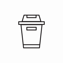 trash bin icon sign vector