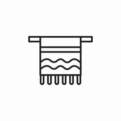 towel hanger icon sign vector