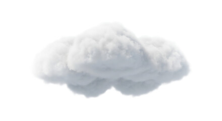 A fluffy white cloud isolated against a black background in a studio shot with soft lighting